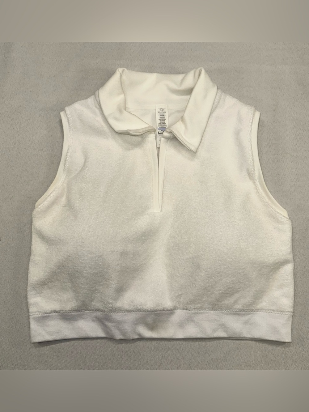 OFFLINE by Aerie White Terry Cloth Polo Crop Top Tennis Clean Girl Plus Size XXL
